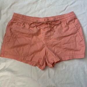 Women's GAP Pink Linen Cotton Blend Pull-On Shorts – Size Large